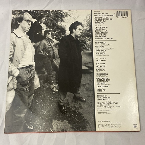 Elvis Costello And The Attractions Punch The Clock Vinyl Record LP CBS 1983 - Picture 3 of 6
